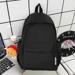 waterproof nylon laptop backpack for teenage girls & women cute pink & black travel schoolbag unisex bag