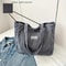 Large Capacity Corduroy Tote Bag Trendy Solid Color Shoulder Handbag with Front Pocket for Women