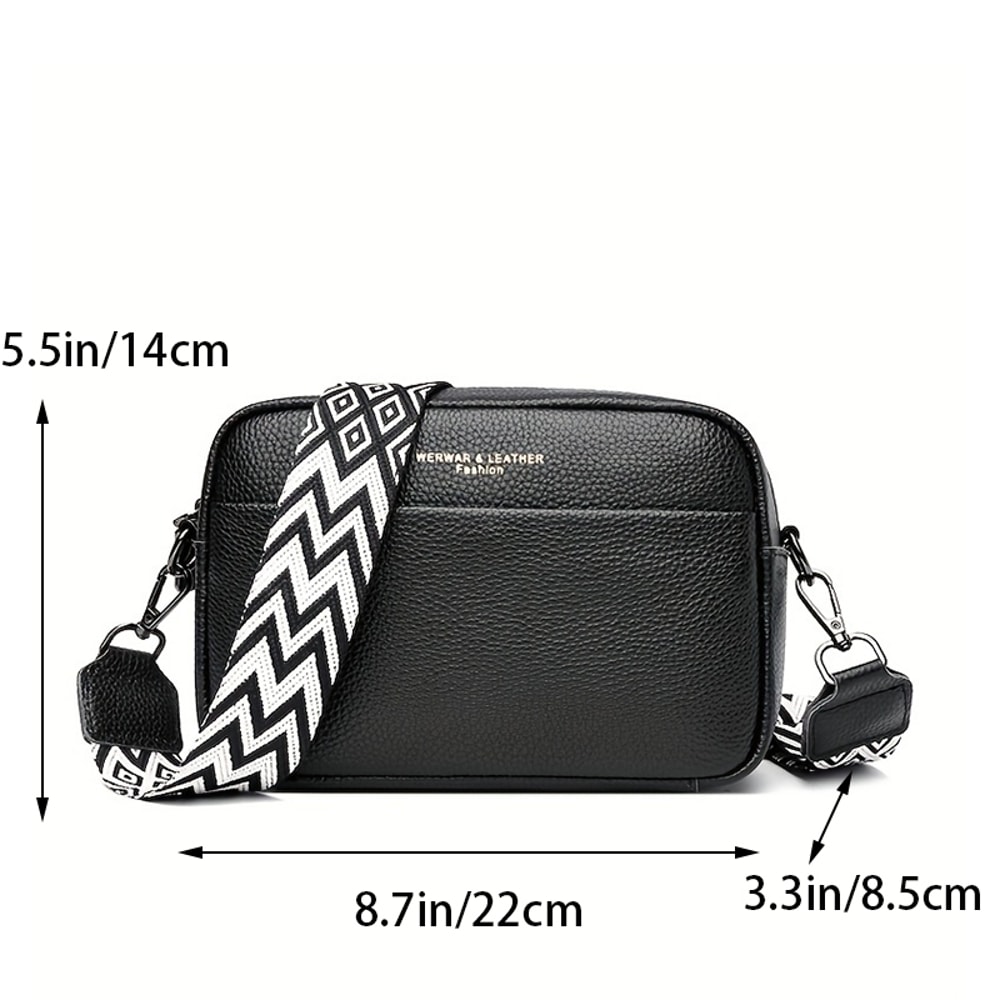 Genuine Leather Crossbody Handbag for Women Multi Compartment Shoulder Bag for Daily Use