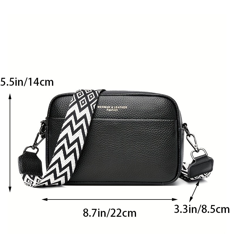 Genuine Leather Crossbody Handbag for Women Multi Compartment Shoulder Bag for Daily Use