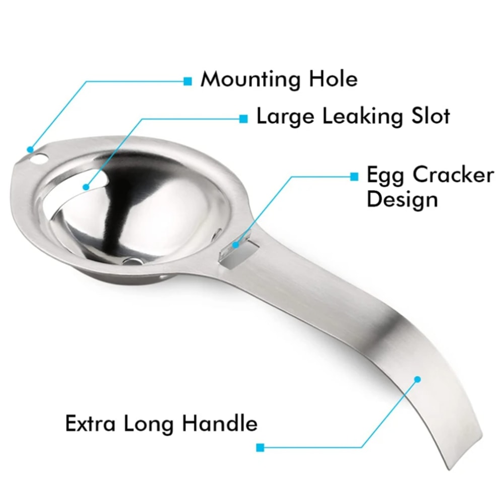 Stainless Steel Egg Separator Yolk And White Divider For Baking And Cooking 3