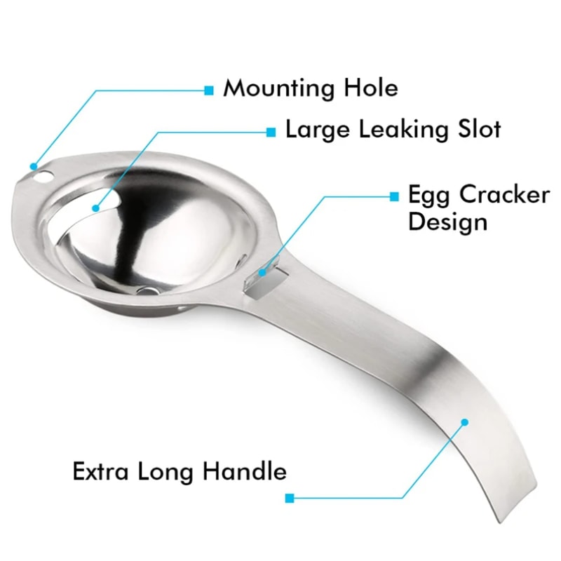 Stainless Steel Egg Separator Yolk And White Divider For Baking And Cooking 3