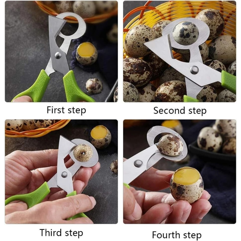 Stainless Steel Egg Scissors Effortless Egg Cutter & Shell Opener