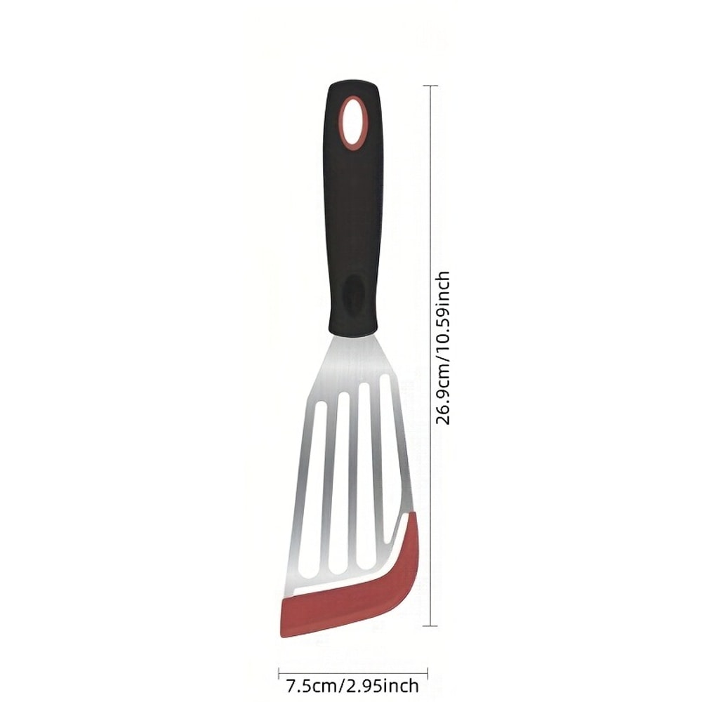 High Temperature Resistant Stainless Steel Silicone Spatula For Cooking Frying Fish 6