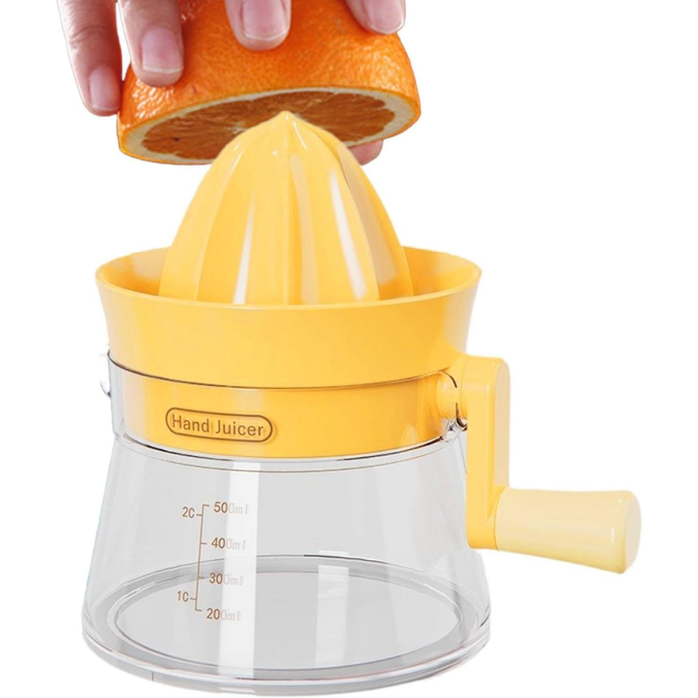 Manual Juicer Labor Saving Hand-Cranked Juicer for Oranges Lemons Celery and More