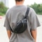 Fashionable PU Leather Mens Chest Pack Shoulder Bag Small Crossbody Messenger Bag 0