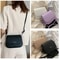 Trendy PU Leather Saddle Shoulder Bag For Women Fashionable Crossbody Flap Messenger Bag With Solid 3