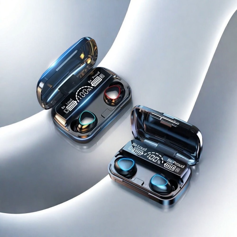 Bluetooth Earphones with LED Display HiFi Stereo Waterproof Wireless Gaming Headset