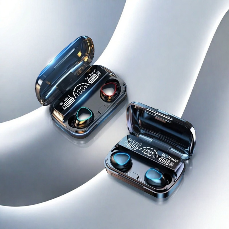 Bluetooth Earphones with LED Display HiFi Stereo Waterproof Wireless Gaming Headset