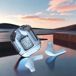 transparent bluetooth headphones tws hifi sound wireless earbuds