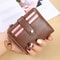 Compact Minimalist Womens Wallet with Keychain Multiple Card Slots and Zero Wallet Design