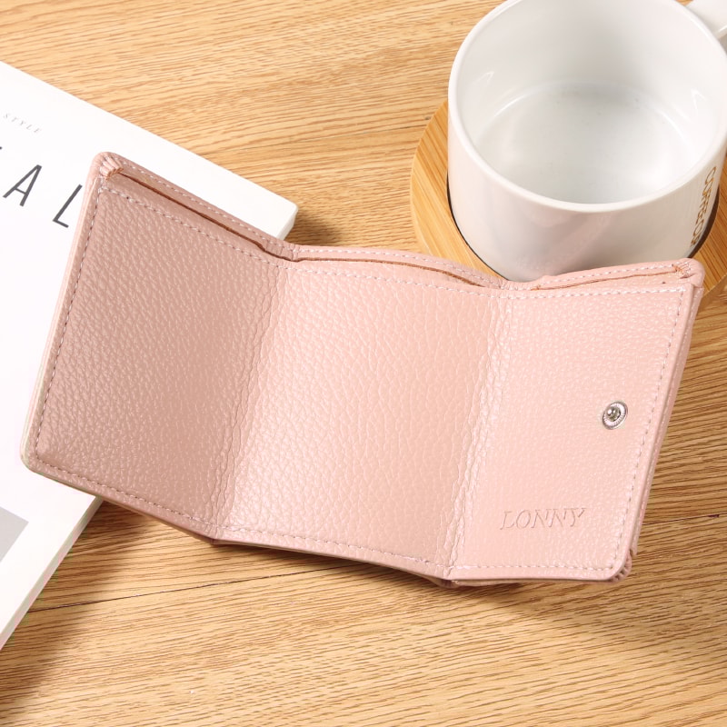 Compact Lychee Pattern Card Wallet For Women Small Cross Border Wallet 4