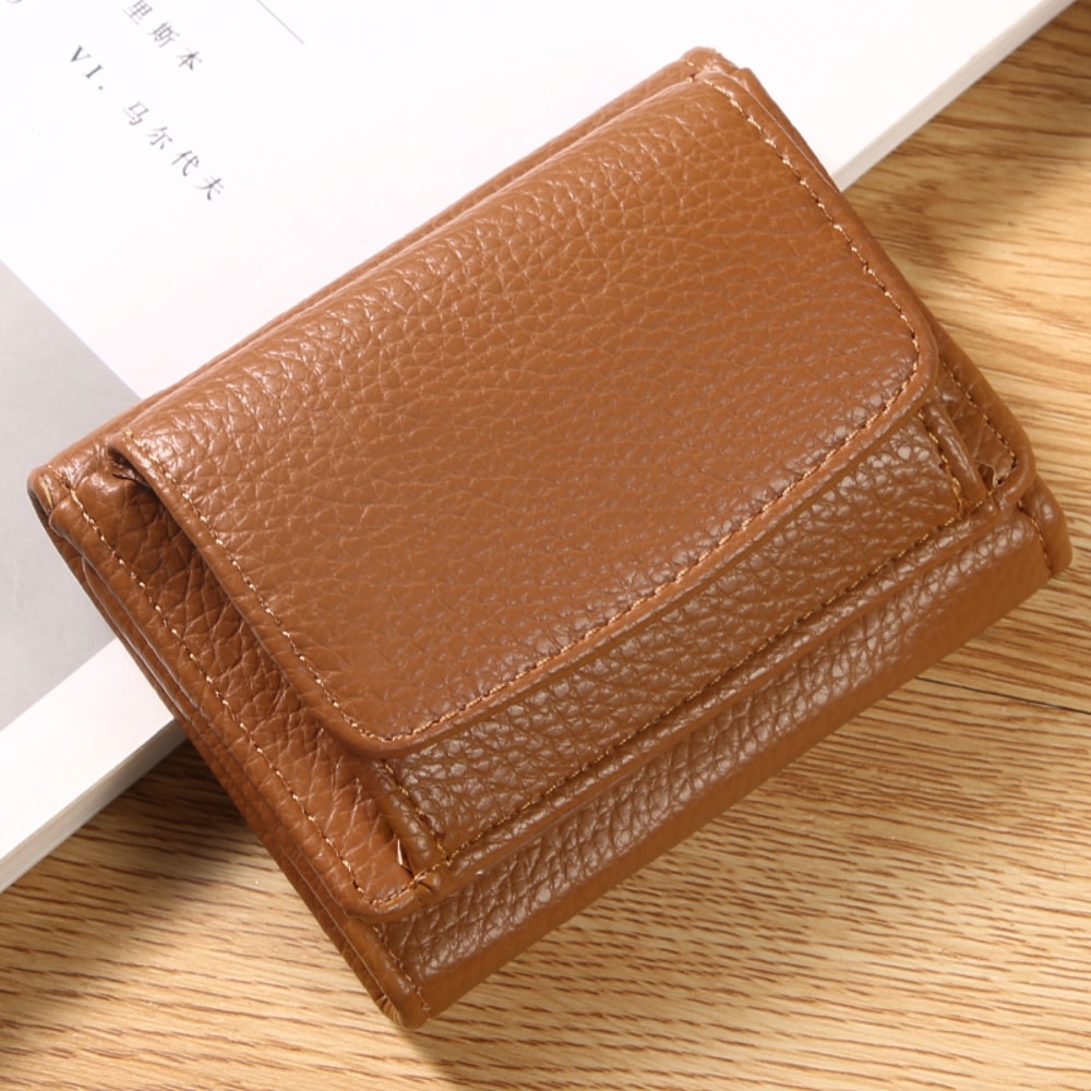 Compact Lychee Pattern Card Wallet For Women Small Cross Border Wallet 9