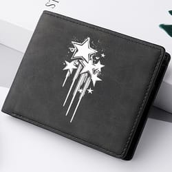 mens star print wallet high quality flat design
