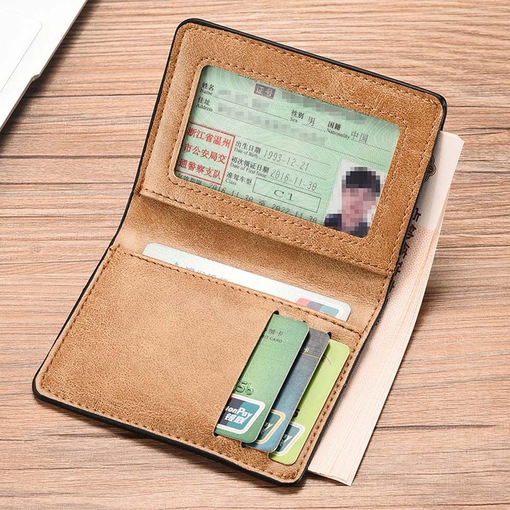 Small Wallet Men PU Leather Purses Mini Wallets Black Brown Card Holder 3