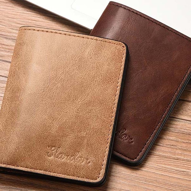 Small Wallet Men PU Leather Purses Mini Wallets Black Brown Card Holder 4