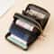Compact Womens Card Holder Wallet Double Zipper Multi Function Organizer For Cards Cash 1