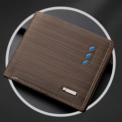 fashion mens leather wallet with id & credit card holder multi function money clip high quality coin purse