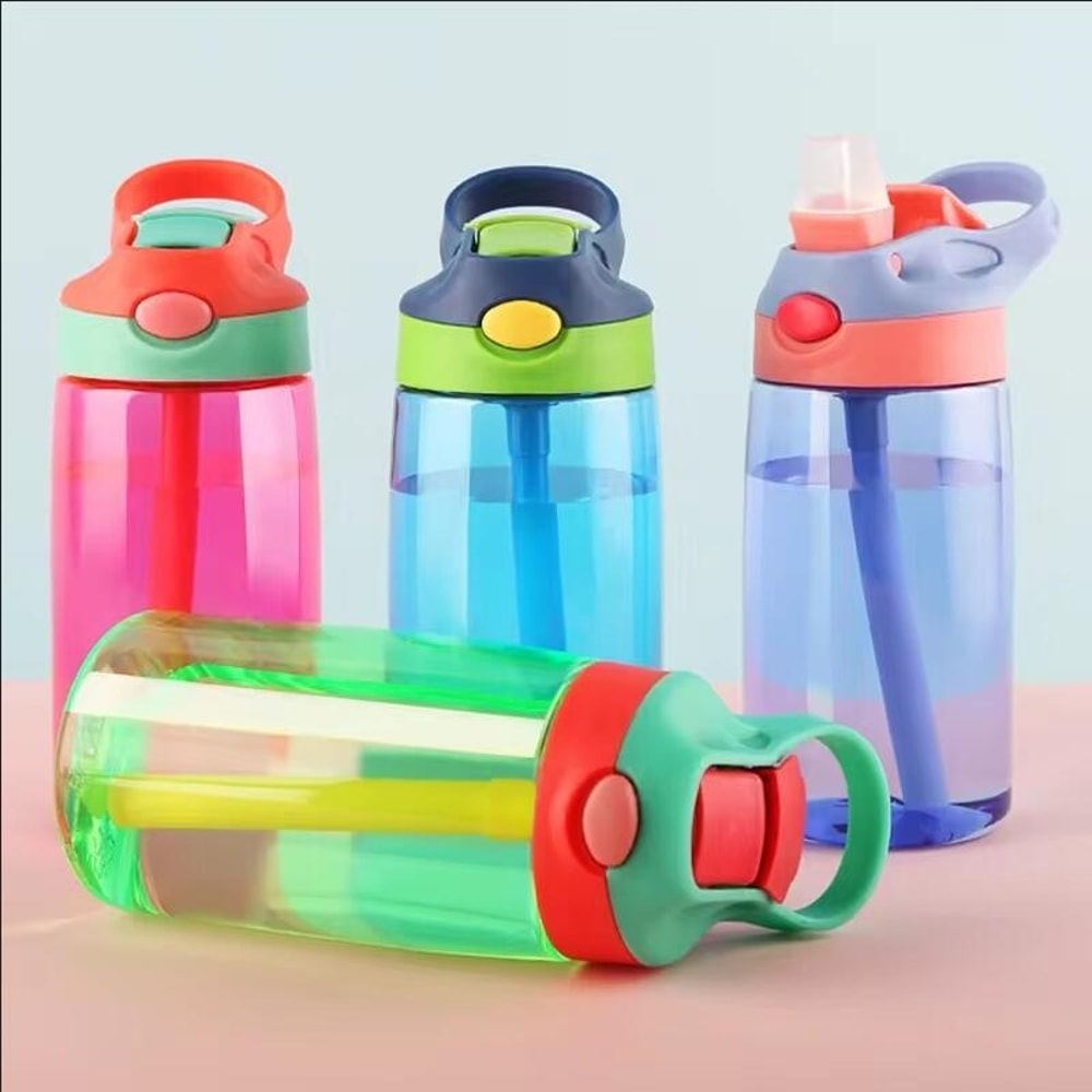 Portable Water Bottle With Straw For Kids And Girls Ideal For Travel Gym Sports 0