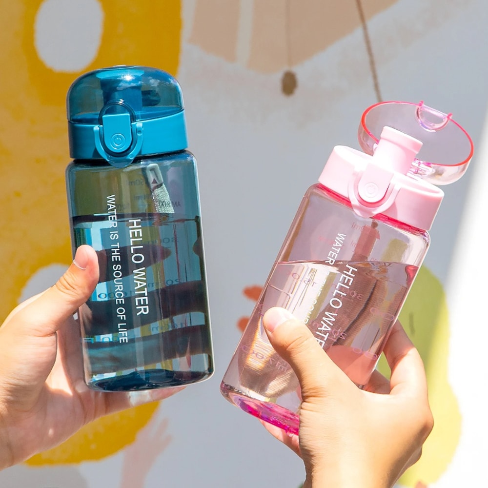 Transparent Water Bottle with Filter & Anti Fall Design Perfect for Men Women & Students
