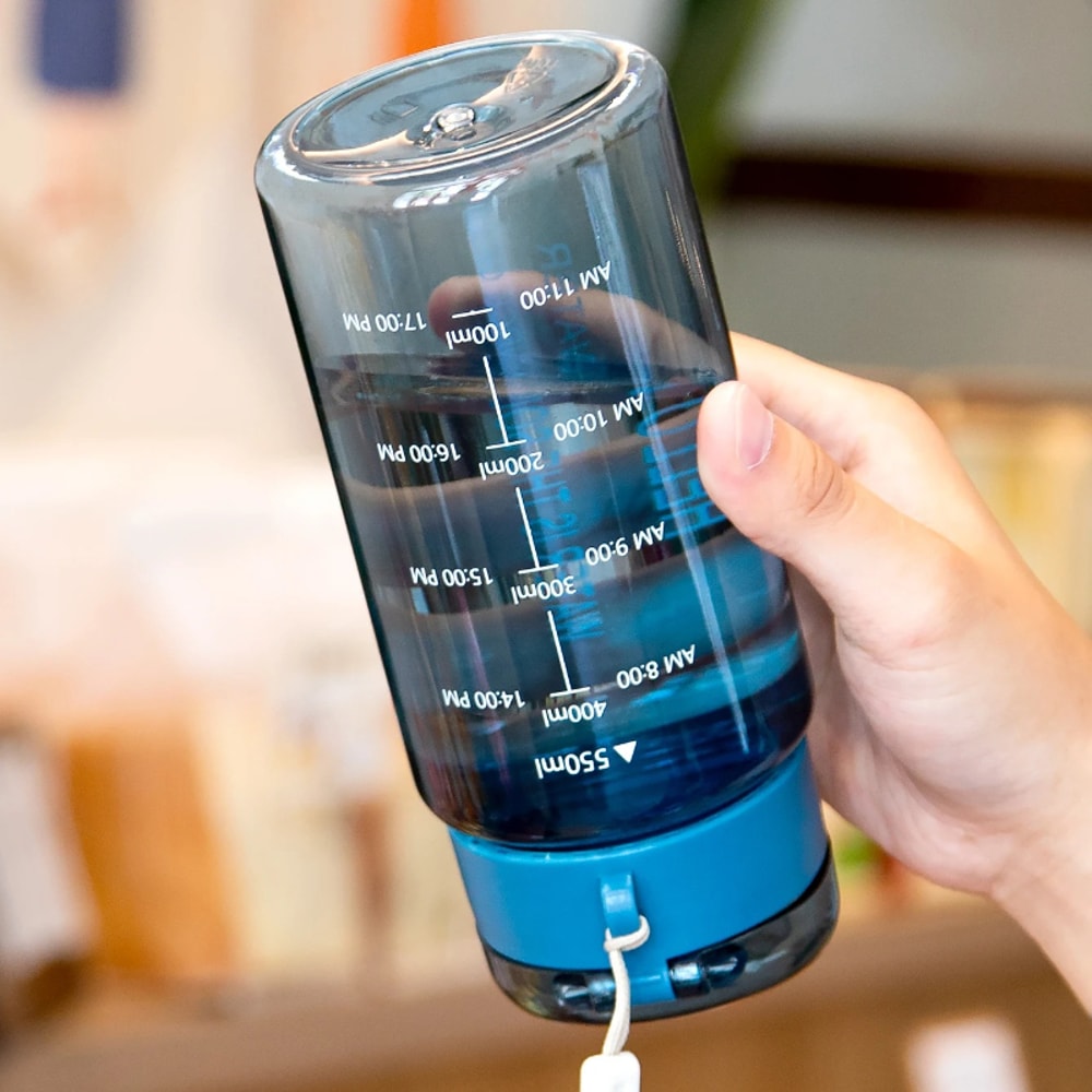 Transparent Water Bottle with Filter & Anti Fall Design Perfect for Men Women & Students