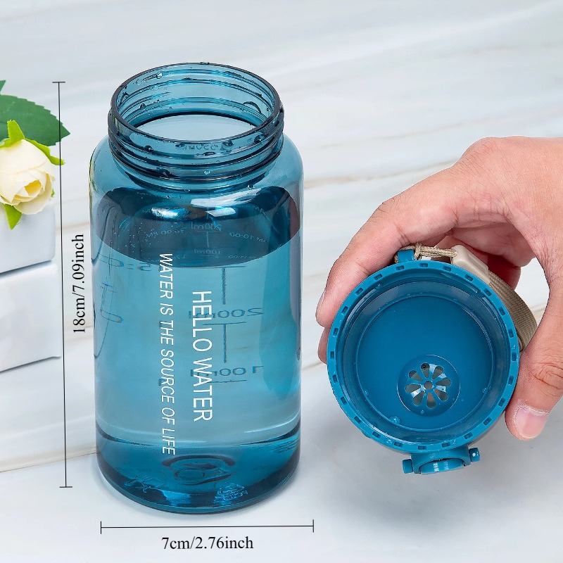 Transparent Water Bottle with Filter & Anti Fall Design Perfect for Men Women & Students