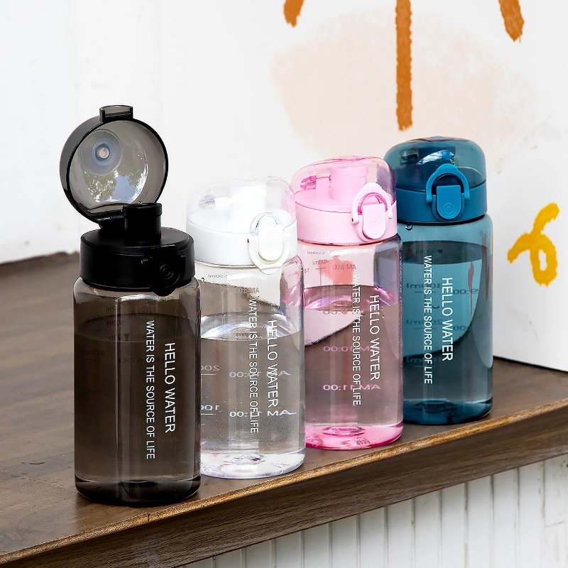 Transparent Water Bottle with Filter & Anti Fall Design Perfect for Men Women & Students