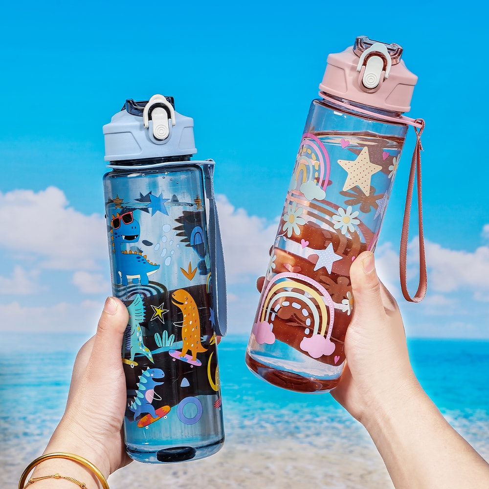 Large-Capacity Dinosaur Straw Cup Cute & Portable for Outdoor Adventures