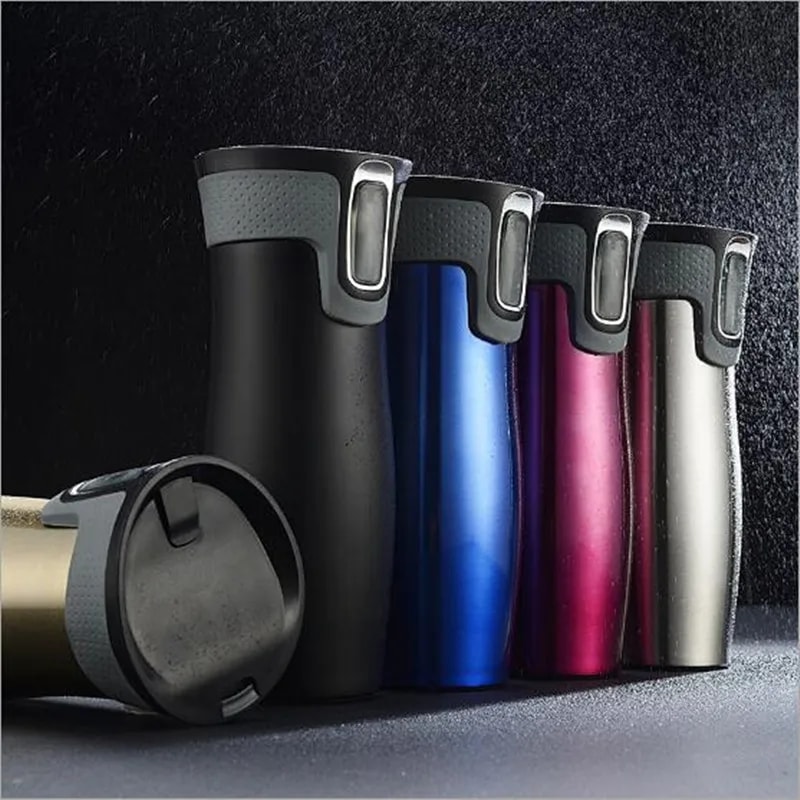 Stainless Steel Double Wall Travel Mug Leak Proof Thermos Mug Coffee Cups Car Vacuum Insulaltion Th 0