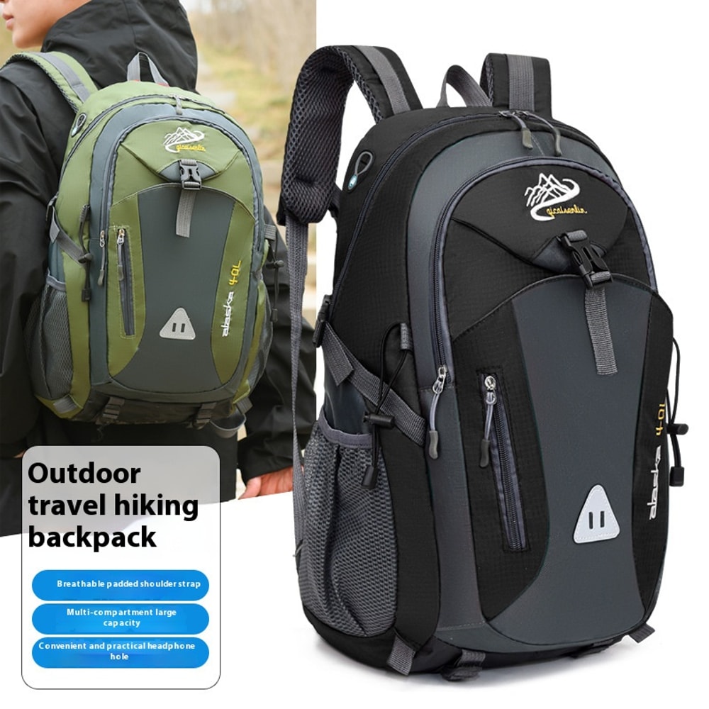 Waterproof Nylon Backpack For Men Women Versatile Travel Hiking Camping Bag 1