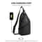 Men Fashion Crossbody Bag Trendy Chest Bag Usb Shoulder Bag Leisure Small Chest Bag Large Capacity 2