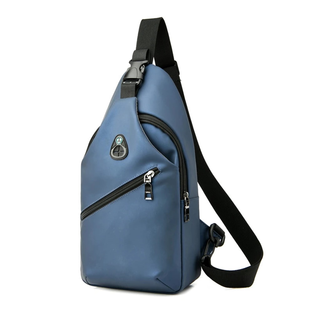 Men Fashion Crossbody Bag Trendy Chest Bag Usb Shoulder Bag Leisure Small Chest Bag Large Capacity 5