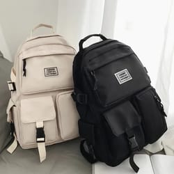 mens and womens universal nylon backpack large capacity fashionable casual schoolbag computer backpack