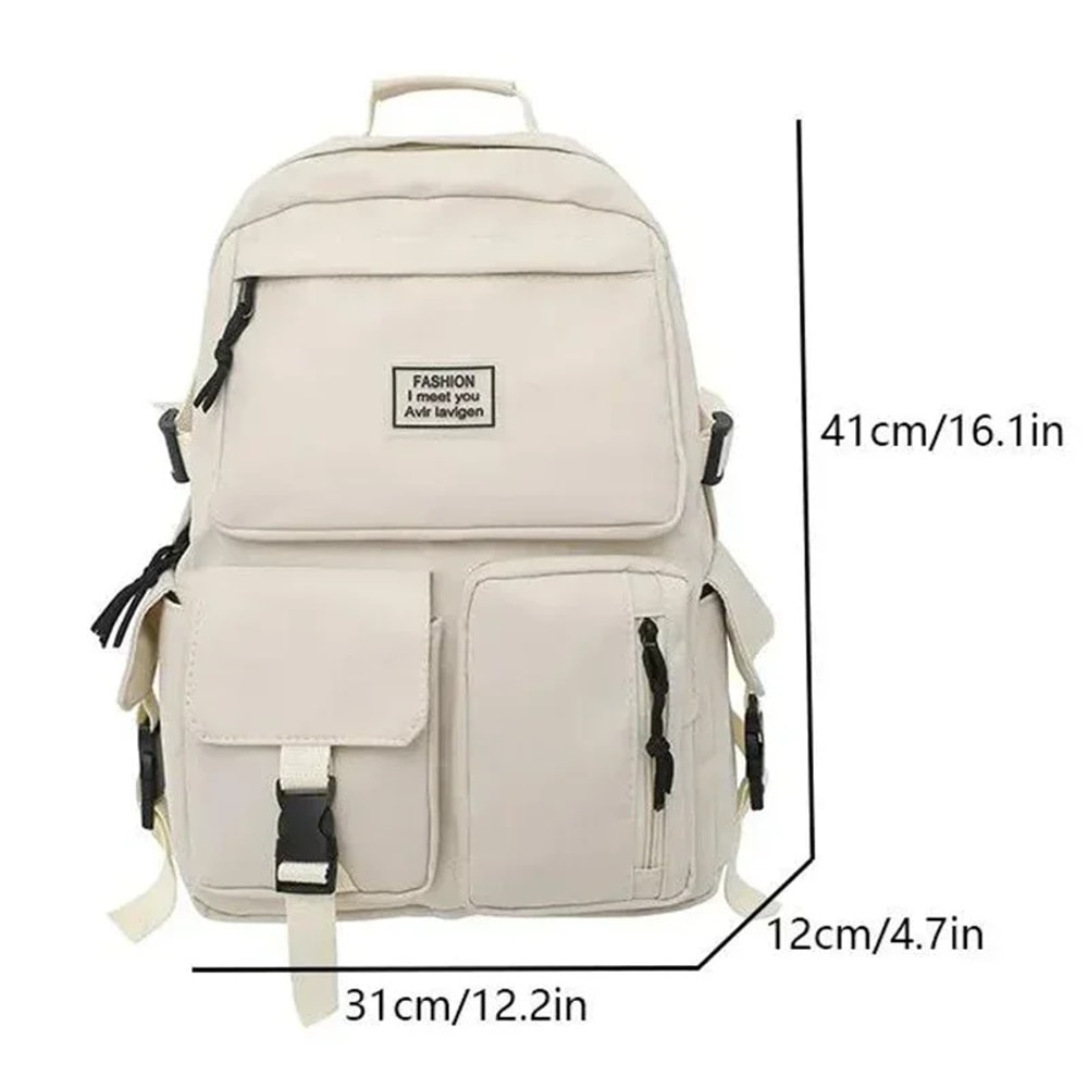 Mens and Womens Universal Nylon Backpack Large Capacity Fashionable Casual Schoolbag Computer Backpack