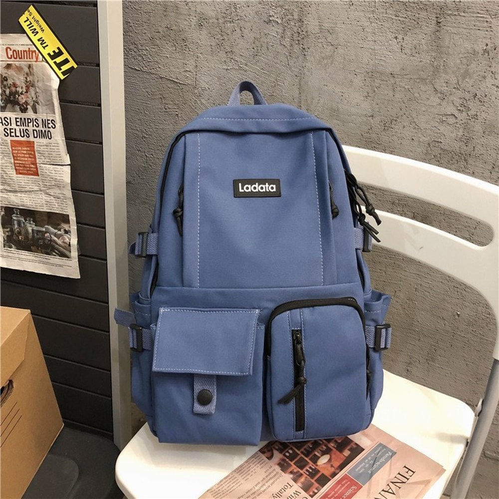 Unisex Nylon Travel Backpack With Anti Theft Laptop Compartment Durable Polyester Lining 2