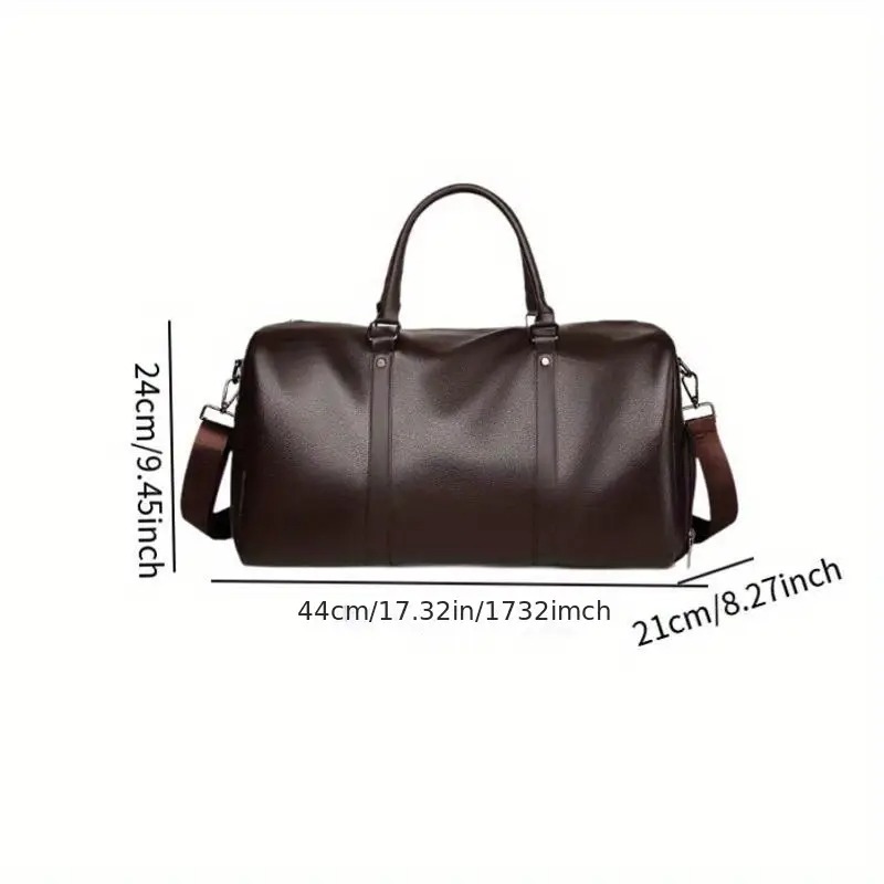 Waterproof Leather Handbag with Wet & Dry Separation Perfect for Travel & Fitness