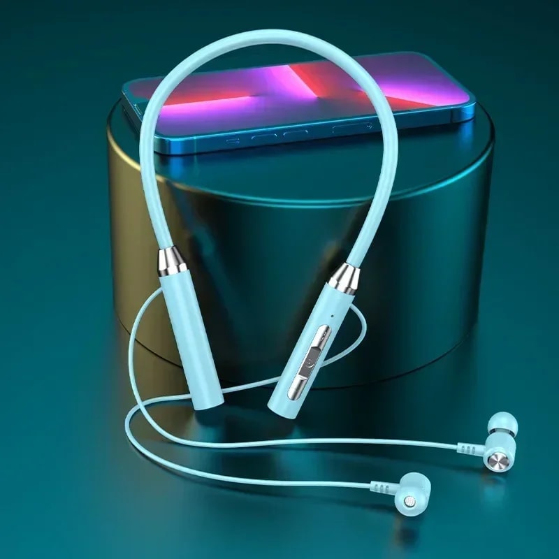 Wireless Bluetooth Neckband Headphones Waterproof Magnetic Earphones for Sports & Running