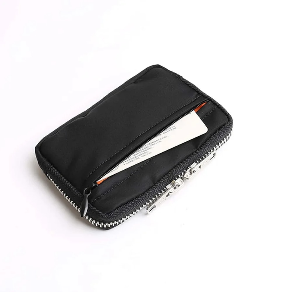 Slim Travel Card Wallet Organizer With Earbuds Case And Zipper Coin Pocket 2