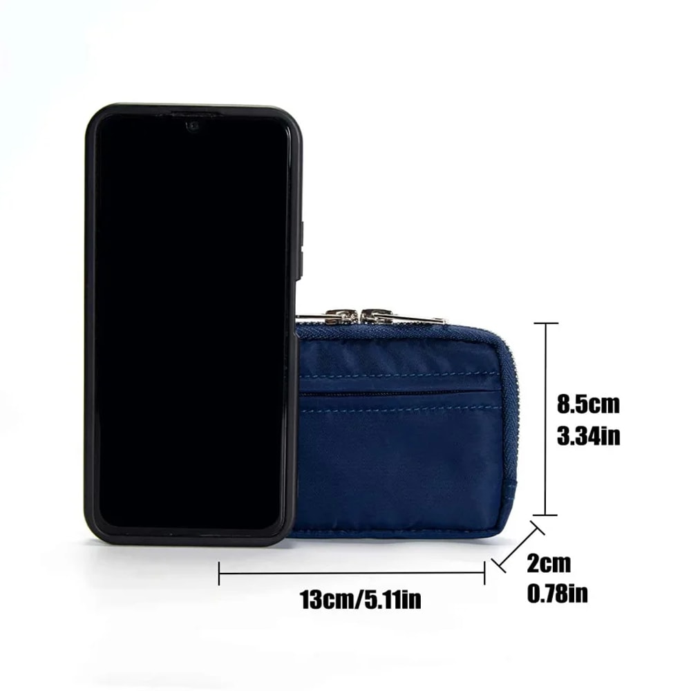 Slim Travel Card Wallet Organizer With Earbuds Case And Zipper Coin Pocket 4