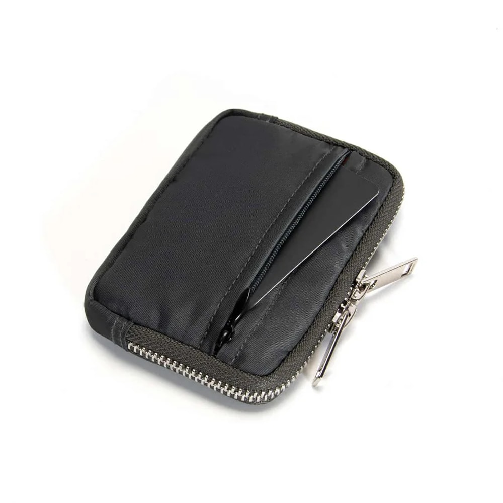 Slim Travel Card Wallet Organizer With Earbuds Case And Zipper Coin Pocket 7