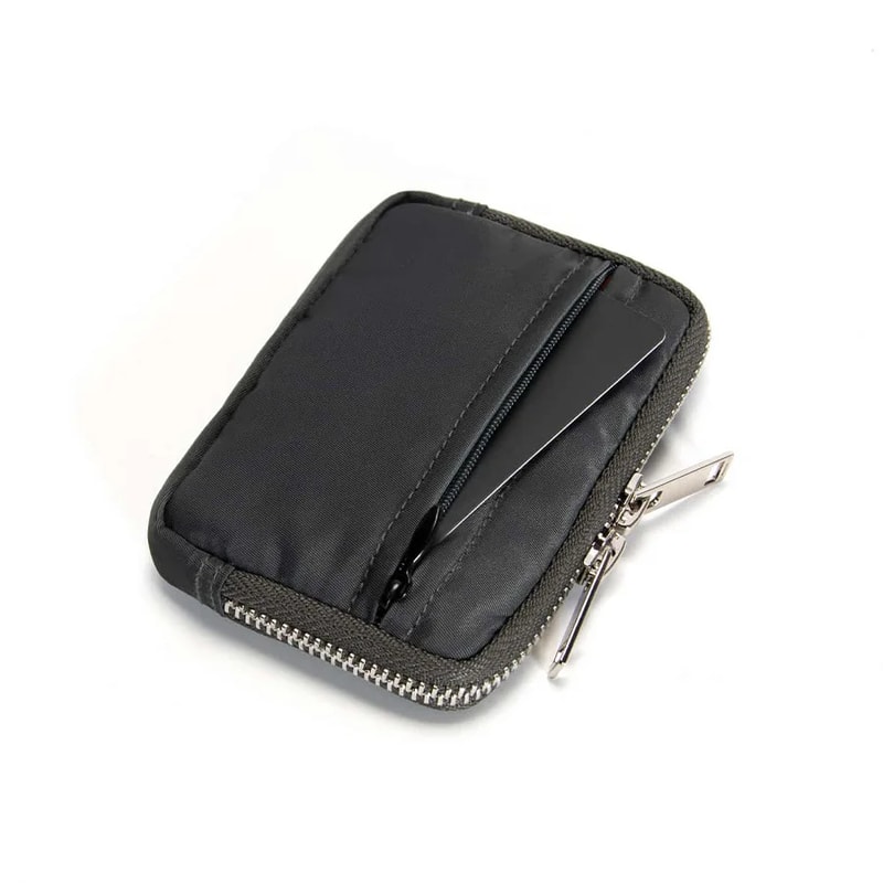 Slim Travel Card Wallet Organizer With Earbuds Case And Zipper Coin Pocket 7
