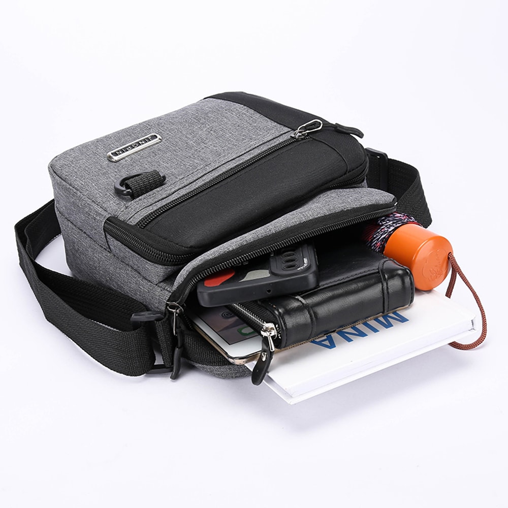 Large Capacity Mens Waterproof Shoulder Bag With Multiple Pockets 3