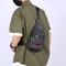 Mens Multifunction Crossbody Bag with Earphone Hole Casual Messenger Shoulder Bag