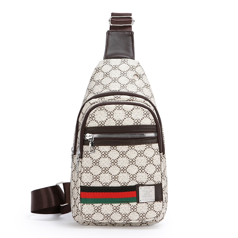 Mens Multifunction Crossbody Bag with Earphone Hole Casual Messenger Shoulder Bag