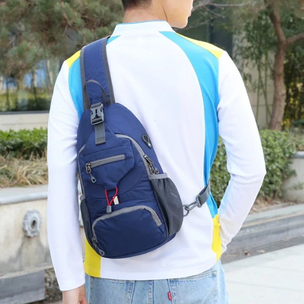 Anti Theft Waterproof Sling Backpack Perfect For Cycling Traveling And Outdoor Activities 0