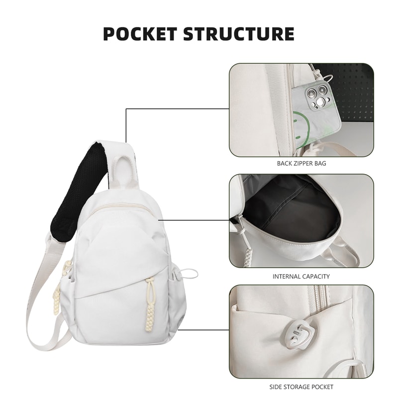 Mens and Womens Ultra Lightweight Shoulder Crossbody Chest Bag Stylish and Practical