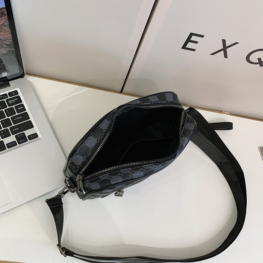 Leather Men Waist Pack Stylish Crossbody Bag for Travel & Business, Phone Storage Shoulder Clutch