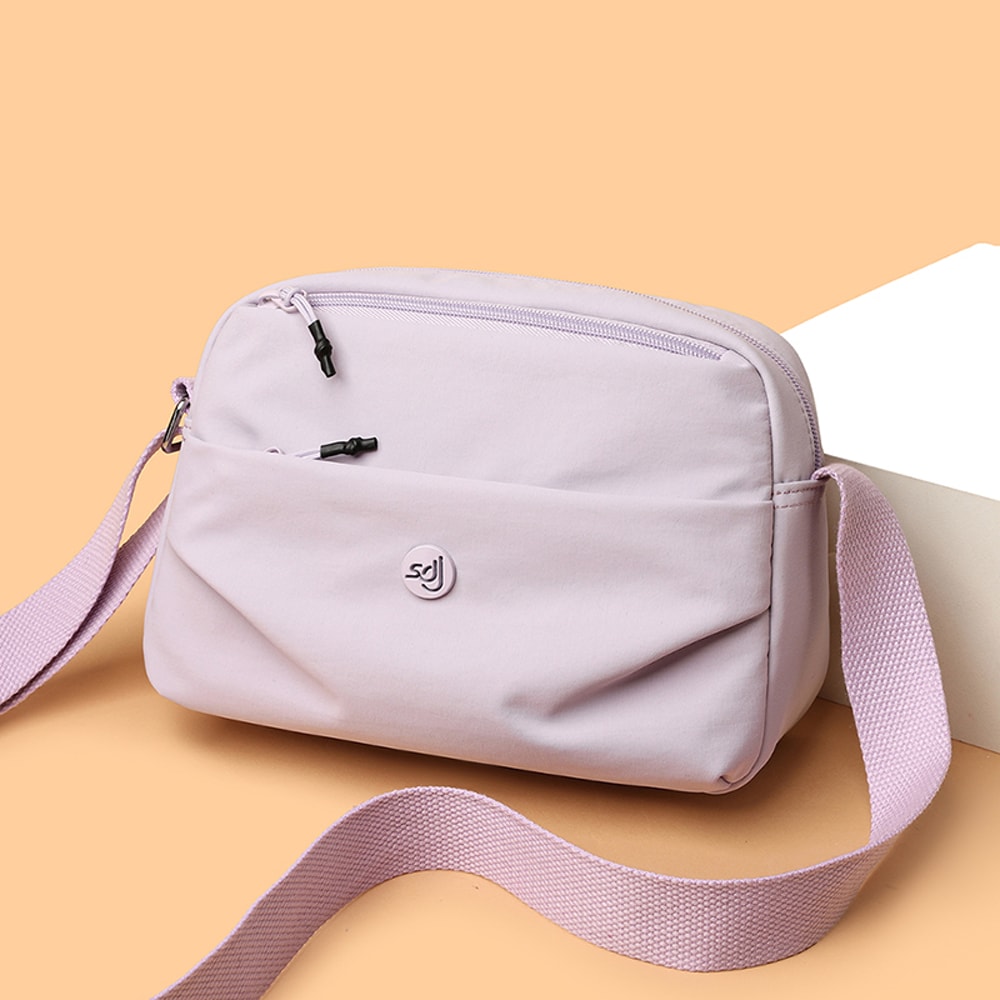 Macaron Colored Nylon Cloth Crossbody Bag Versatile Small Square Shoulder Bag For Women 4