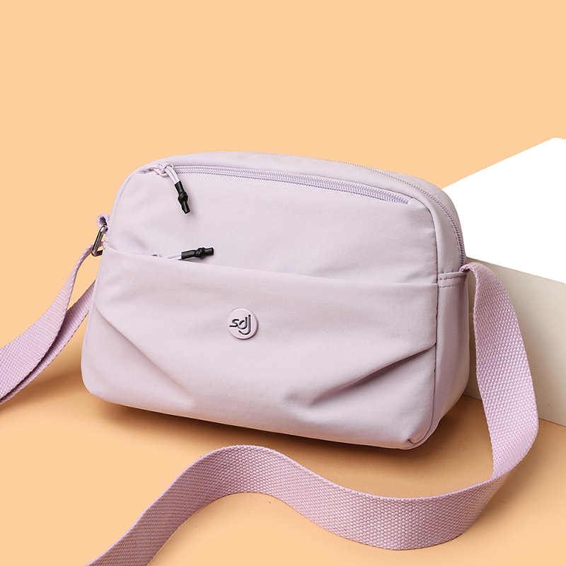 Macaron Colored Nylon Cloth Crossbody Bag Versatile Small Square Shoulder Bag For Women 4