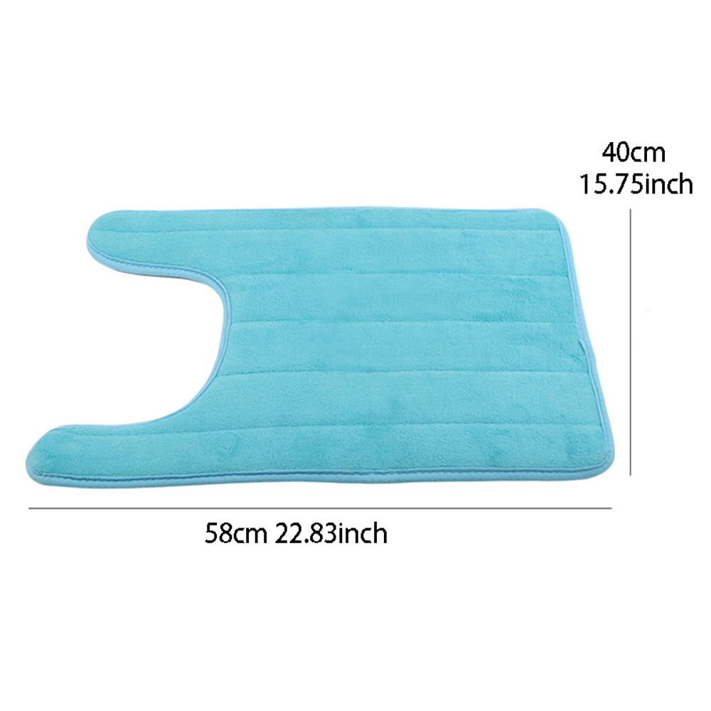 Non-Slip Memory Foam Bath Mat U Shape Water Absorbing Bathroom Rug